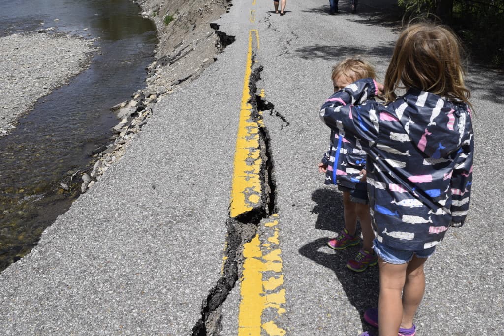 Cat Creek Falls Road Washed Out