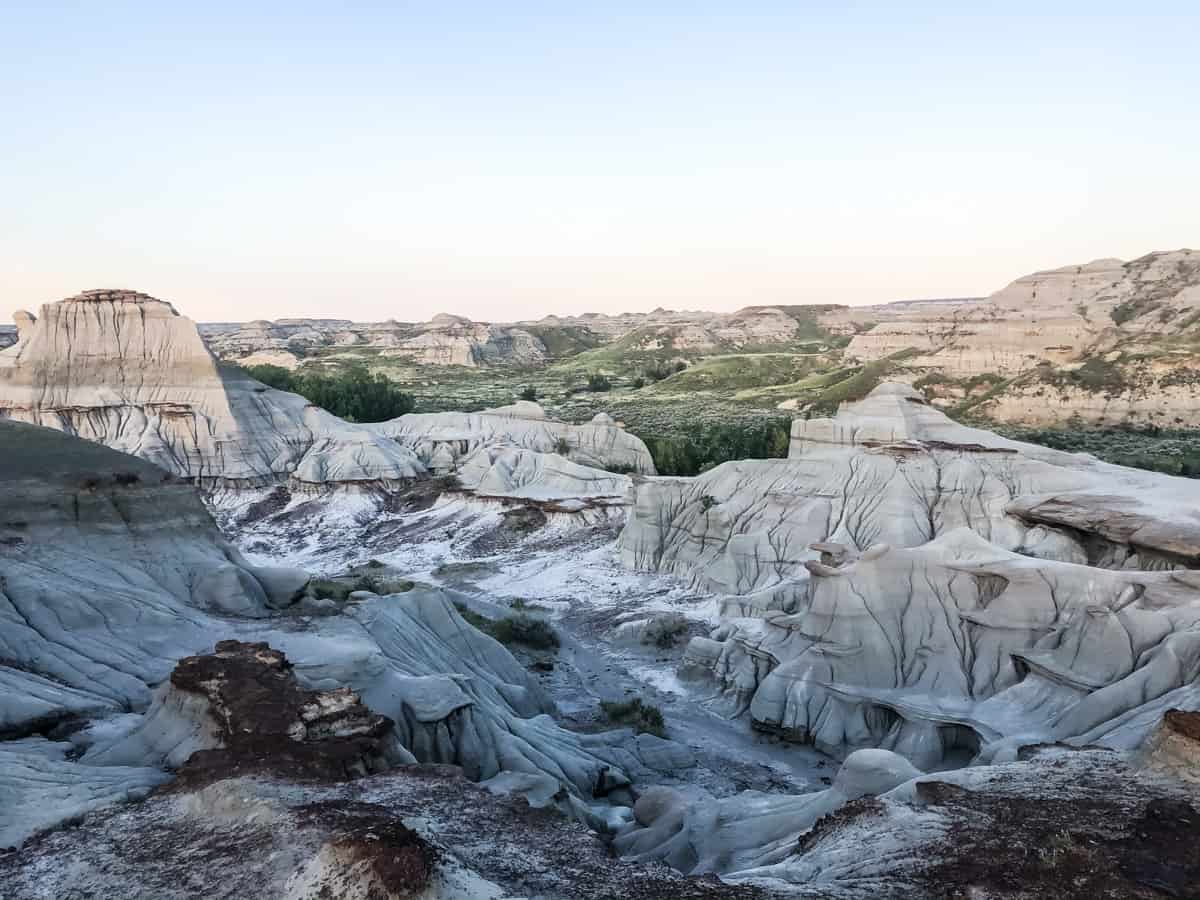 View of a hoodoo filled landscape