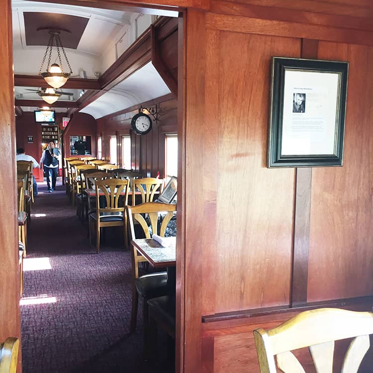 The 1887 Diefenbaker Dining Car Restaurant at Aspen Crossing