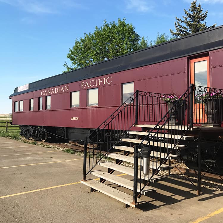 The 1887 Diefenbaker Dining Car Restaurant at Aspen Crossing