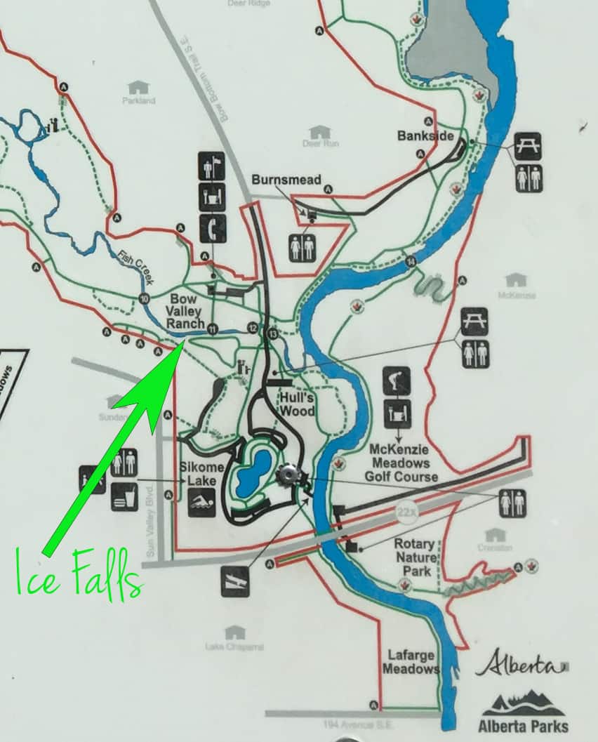 How to Get to the Ice Falls in Fish Creek Park