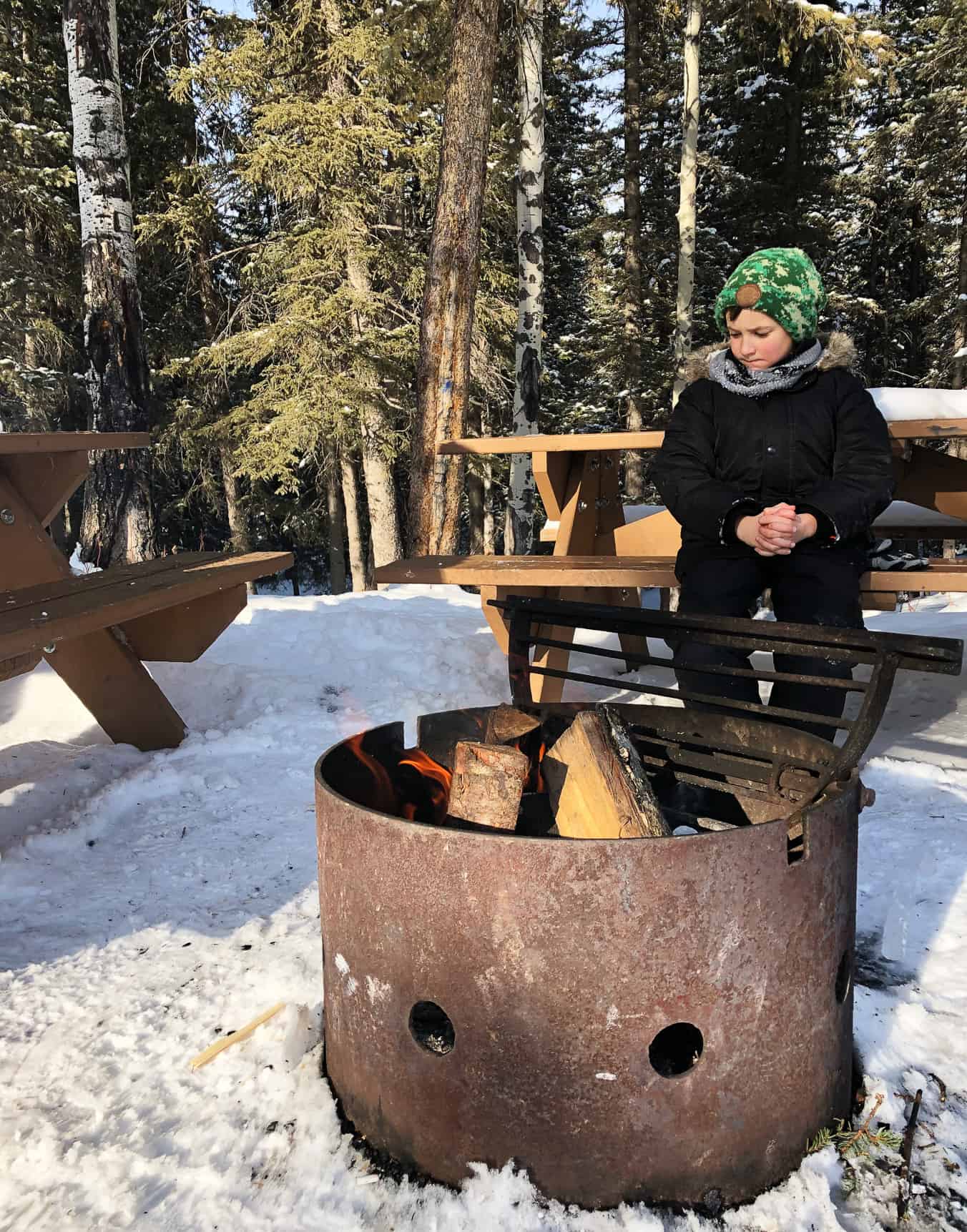 Winter Campfires and Snowshoeing in Bragg Creek