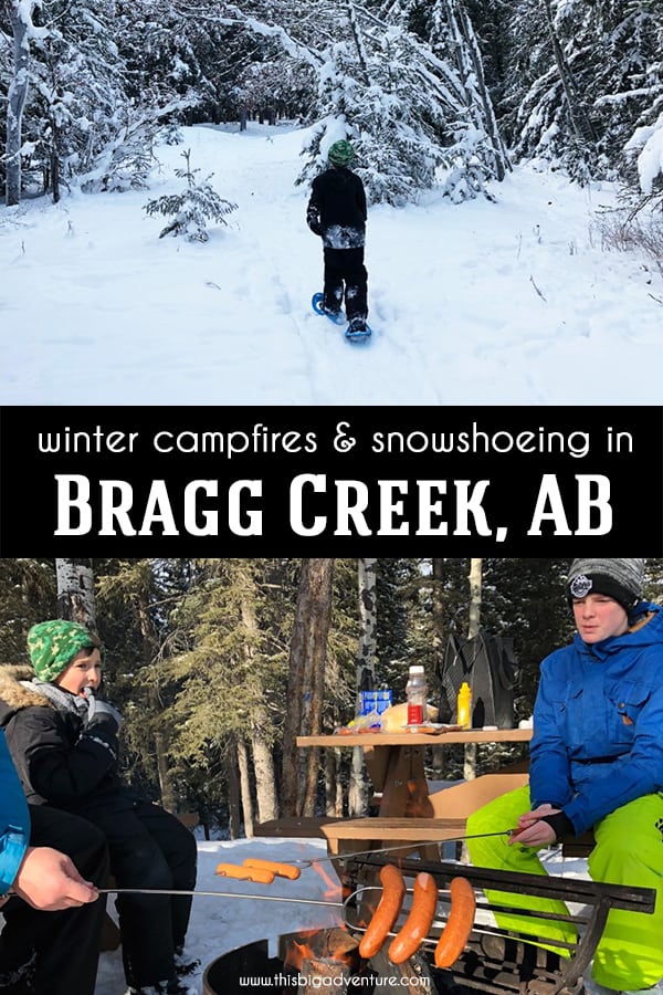 Winter Campfires and Snowshoeing in Bragg Creek, AB