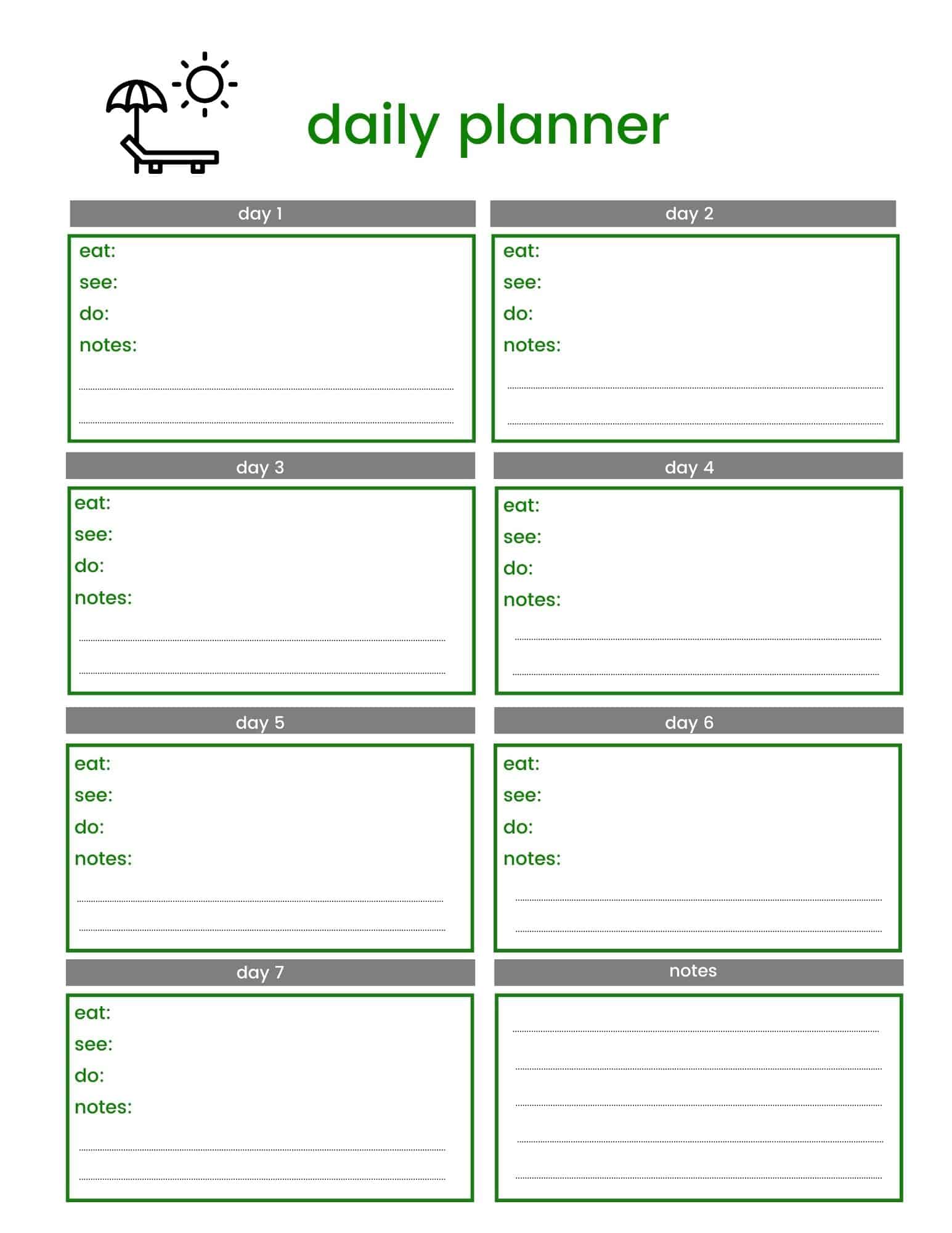 FREE Printable Travel Planner This Big Adventure