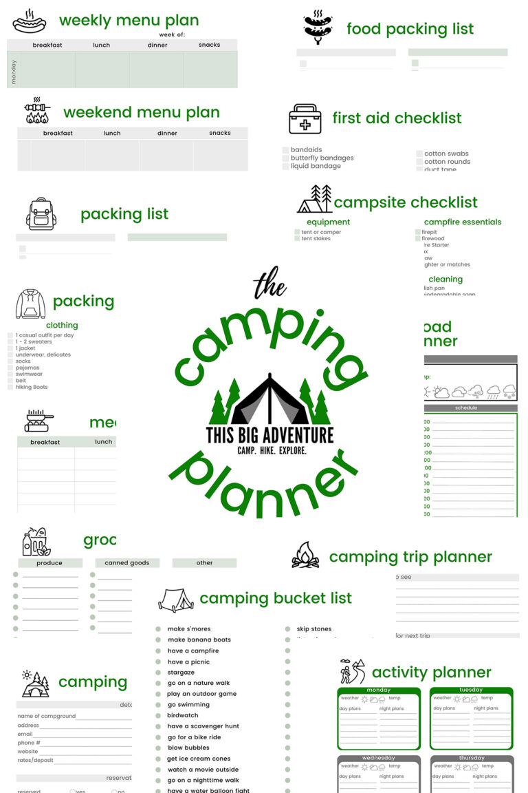 FREE Printable Camping Planner